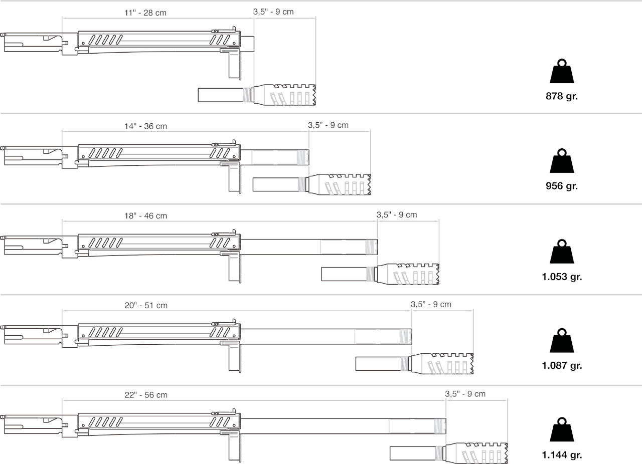 Fabarm SF12 5 different barrel lengths