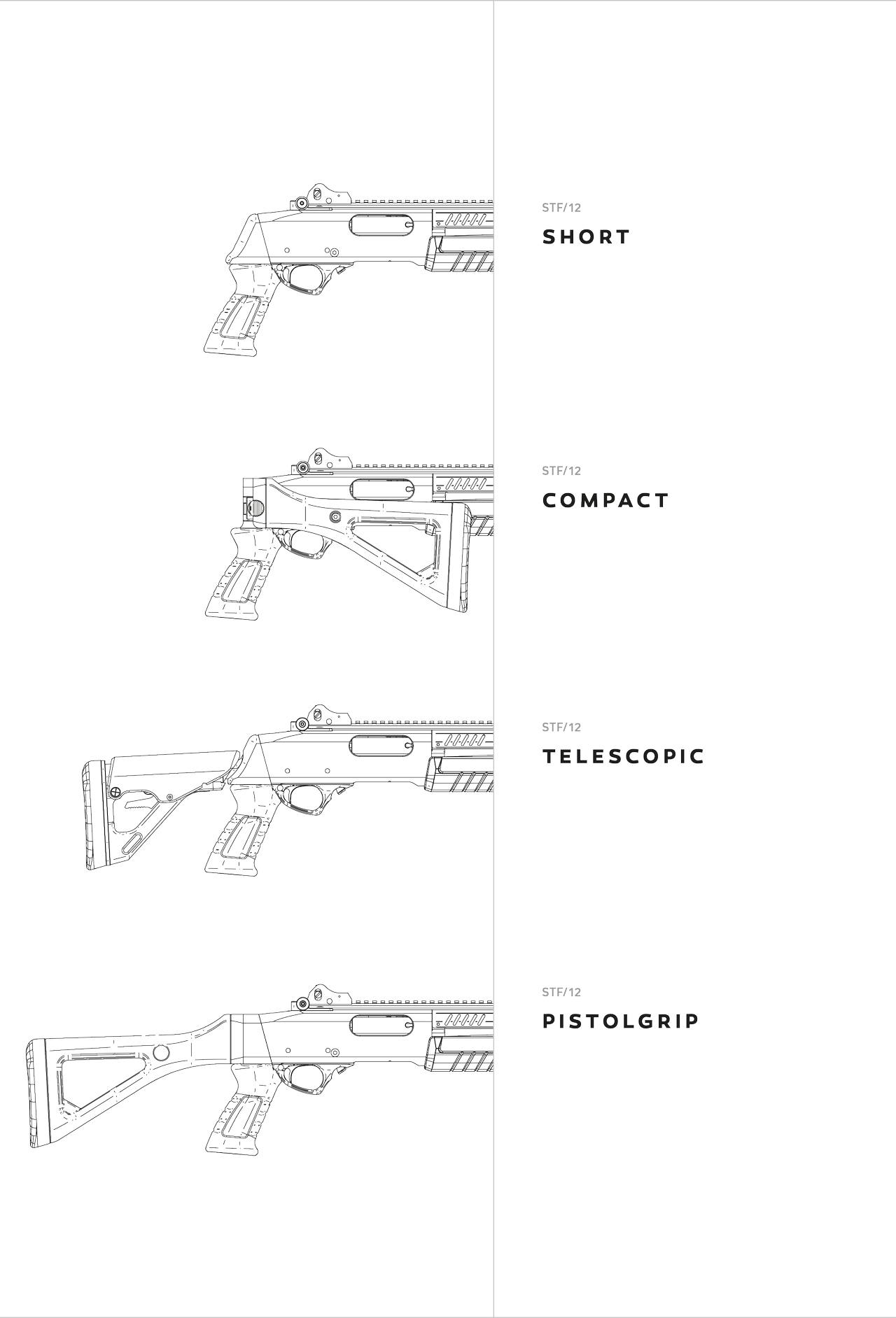 Fabarm STF12 Stock Types