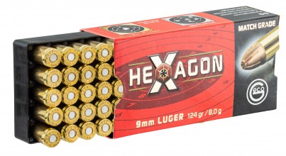 Photo MR808 GECO Cartridges 9x19 Luger HEXAGON 124gr x50