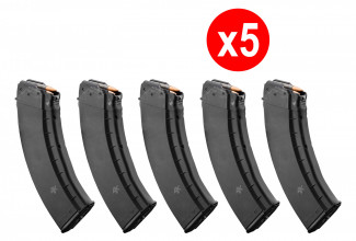 Pack 5 chargeurs 30 coups SAIGA 7.62x39 mm